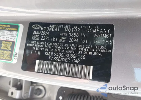 2025 Hyundai Elantra Sel Convenience from USA, damaged, VIN KMHLS4DG6SU866136